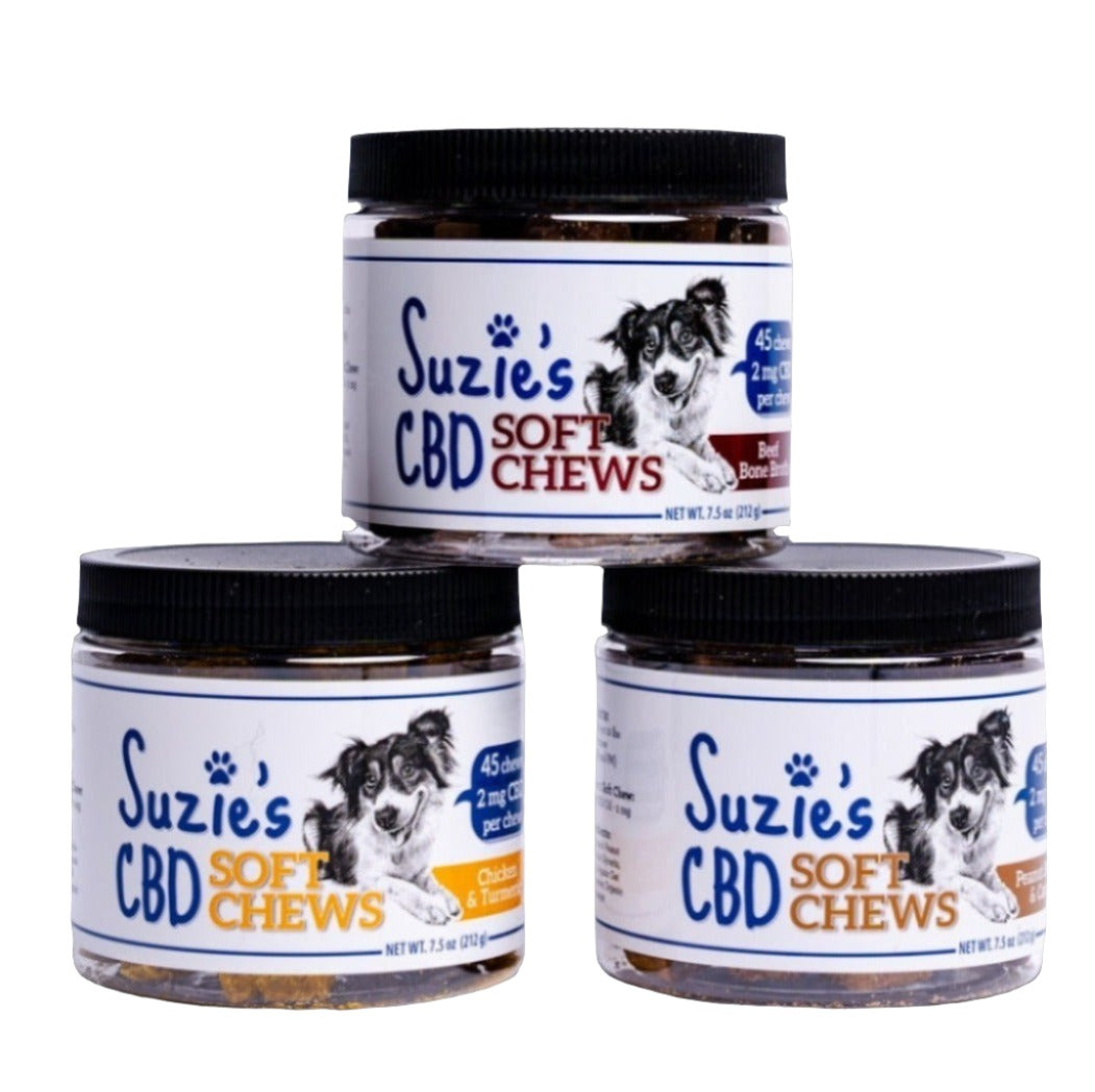 mg CBD Soft Chews for Dogs 45 Count Suzie's Pet Treats