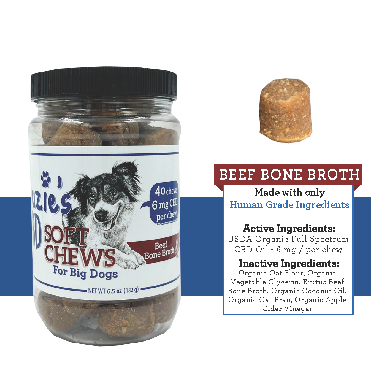 Suzie's 6 mg CBD Soft Chews for Big Dogs