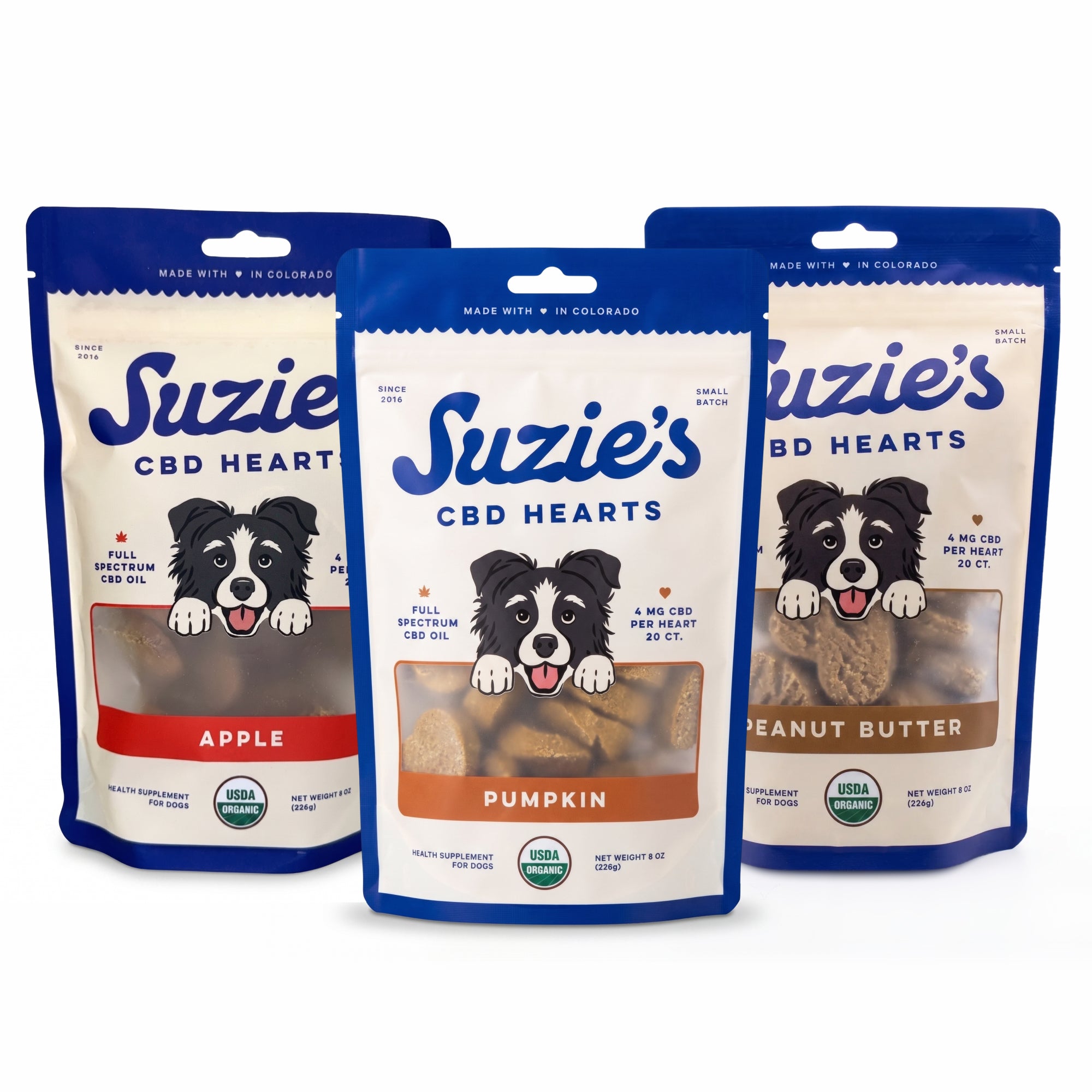Suzie's CBD Hearts - Sampler Trio