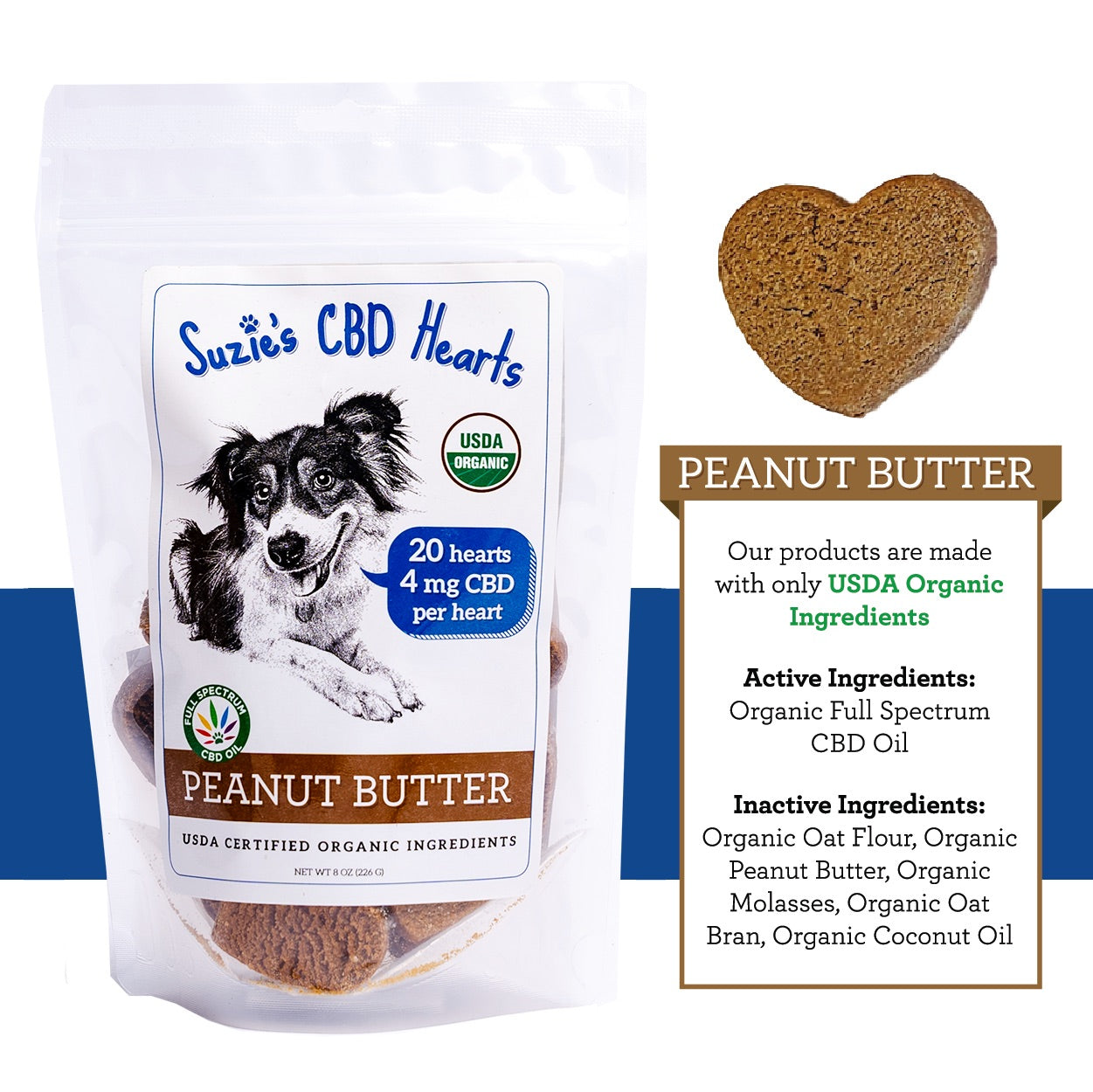 Suzie's 4mg CBD Hearts - Peanut Butter
