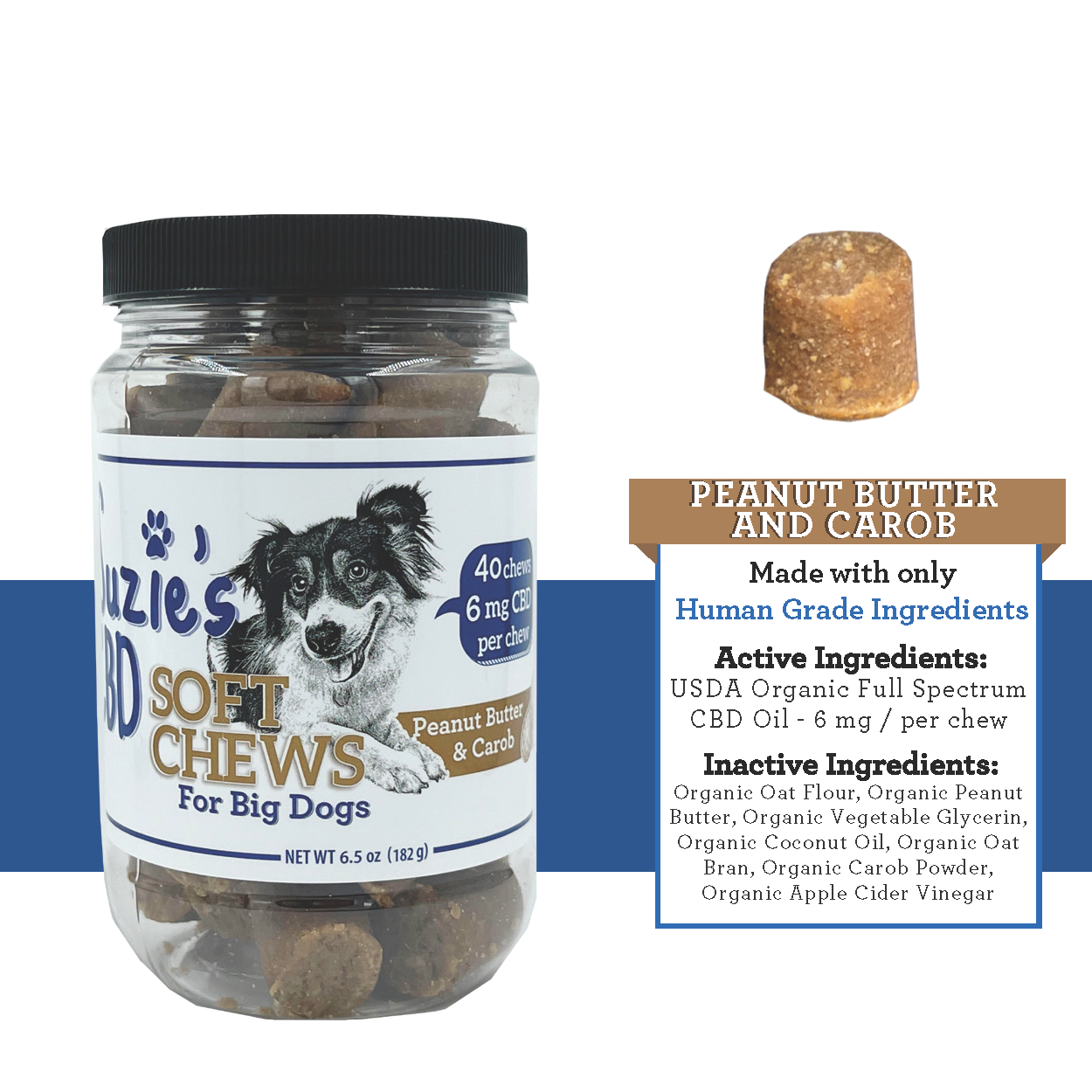 Suzie's 6 mg CBD Soft Chews for Big Dogs