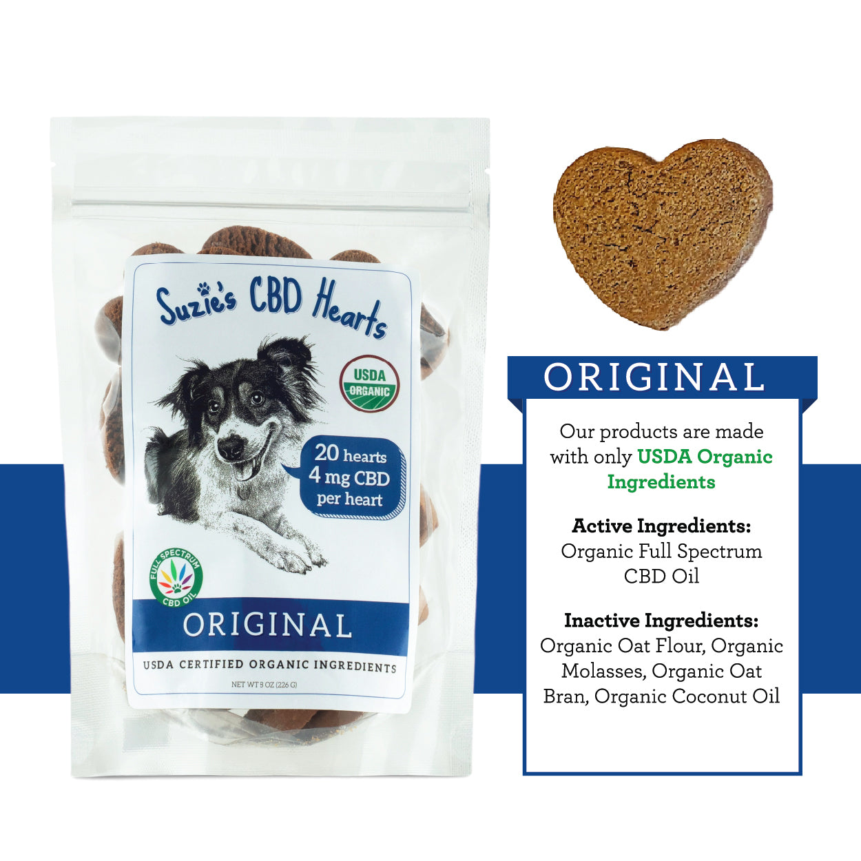 4 mg CBD Dog Treat Hearts