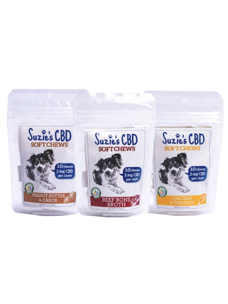 Suzie's 2 mg CBD Soft Chews - Sampler Trio